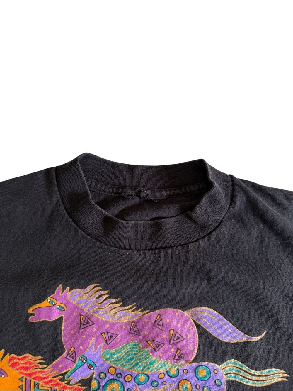 Rare VTG 90s Laurel Burch Elk Canyon Mares Unisex T-Shirt Single Stitch Sz XL - Picture 3 of 9
